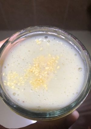Hình của món Cháo yến mạch chuối phô mai.