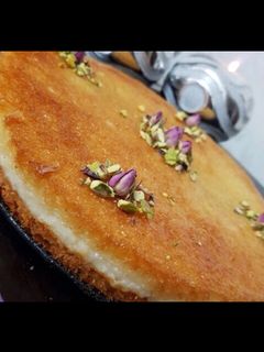 صورة لوصفة بسبوسه محشيه بالقشطه