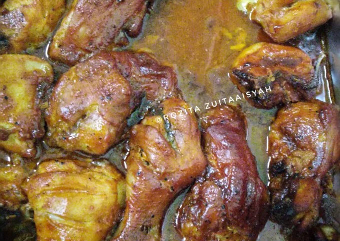 Domino panggang dengan ayam