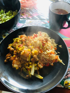 Una foto de Tomaticán veggie (Carne de soya)