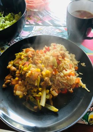 Una foto de Tomaticán veggie (Carne de soya)