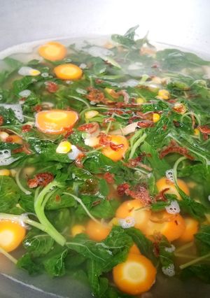 Foto resep Sayur bening bayam Jagung wortel