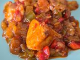 Pollo con samfaina o pisto