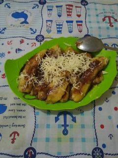 Foto resep Cemilan pisang keju coklat simple
