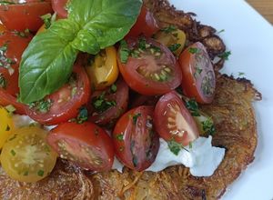 Une photo de 🌿Röosti patate douce et PDT Mozzarella Di Buffala