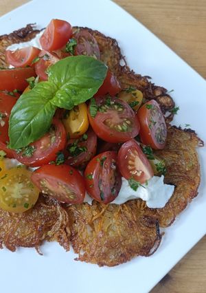 Une photo de 🌿Röosti patate douce et PDT Mozzarella Di Buffala