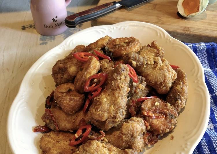 Resep Salted Egg Chicken Wings and Tofu, Sempurna