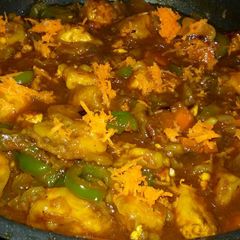 Paneer chilli A picture of Paneer chilli.