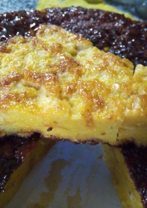 Una foto de Budín de pan a la sartén