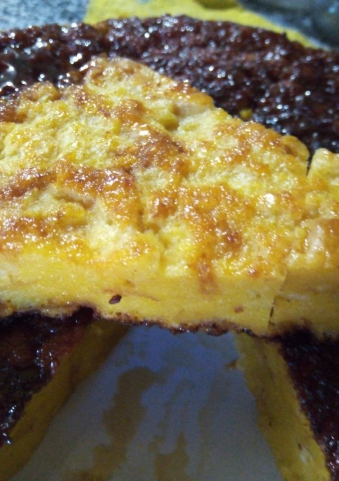 Una foto de Budín de pan a la sartén