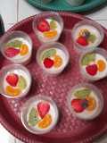 Puding sutera toping buah