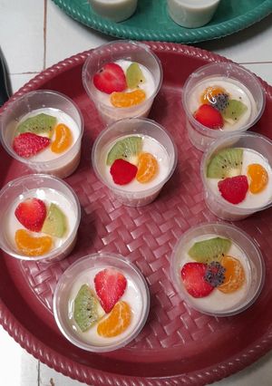 Foto resep Puding sutera toping buah