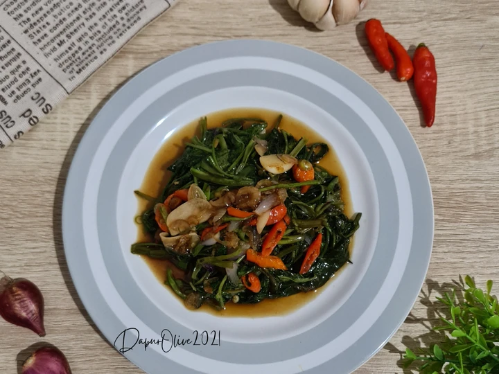 Langkah Gampang Membikin Resep Tumis Kangkung Ebi Saus Tiram yang Sempurna Anti Ribet, Bikin Ngiler