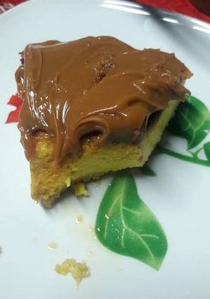 Una foto de Flan casero de coco