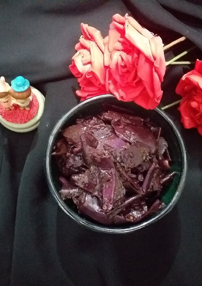 عکسی از دستور ترشی پوست بادمجان 😋😊