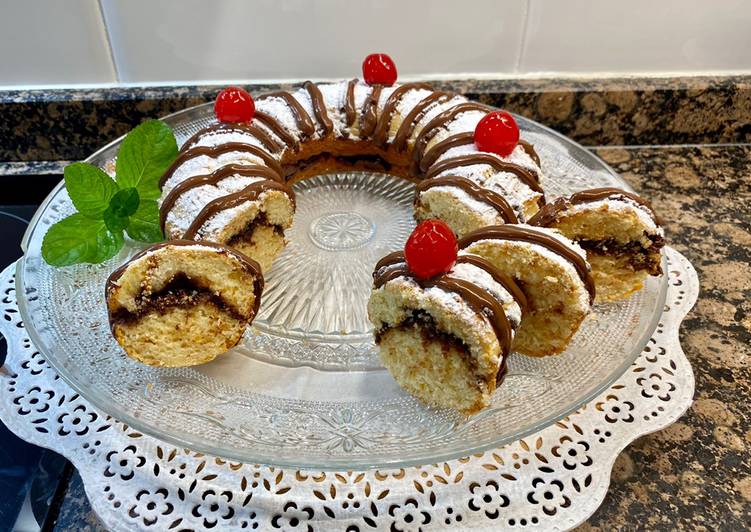 Bizcocho esponjoso con ricotta y relleno de Nutella