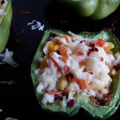 A picture of Bell Pepper Pizza.