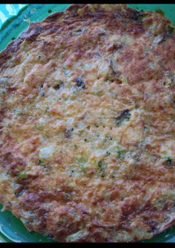 Una foto de Pastel de verduras al microondas