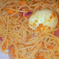 Egg Spaghetti Bolognese A picture of Egg Spaghetti Bolognese.