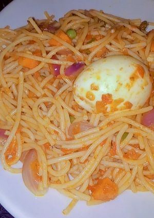 A picture of Egg Spaghetti Bolognese.