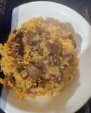 Arroz con hongos de eucalipto y verdeo