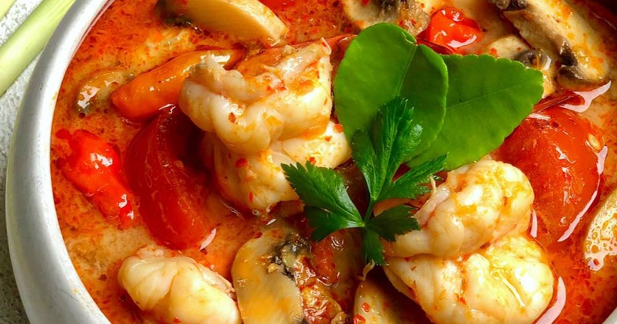 Resep Tom Yum Goong Sup Udang Asam Pedas Khas Thailand Oleh Silvia Novi Cookpad