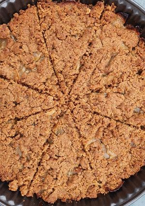 Une photo de Crumble pomme caramel beurre salé