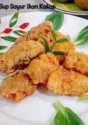 Foto resep Fillet ikan kakap goreng & sup sayur ikan kakap