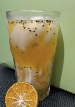 Foto resep Es Kelapa Muda Jeruk