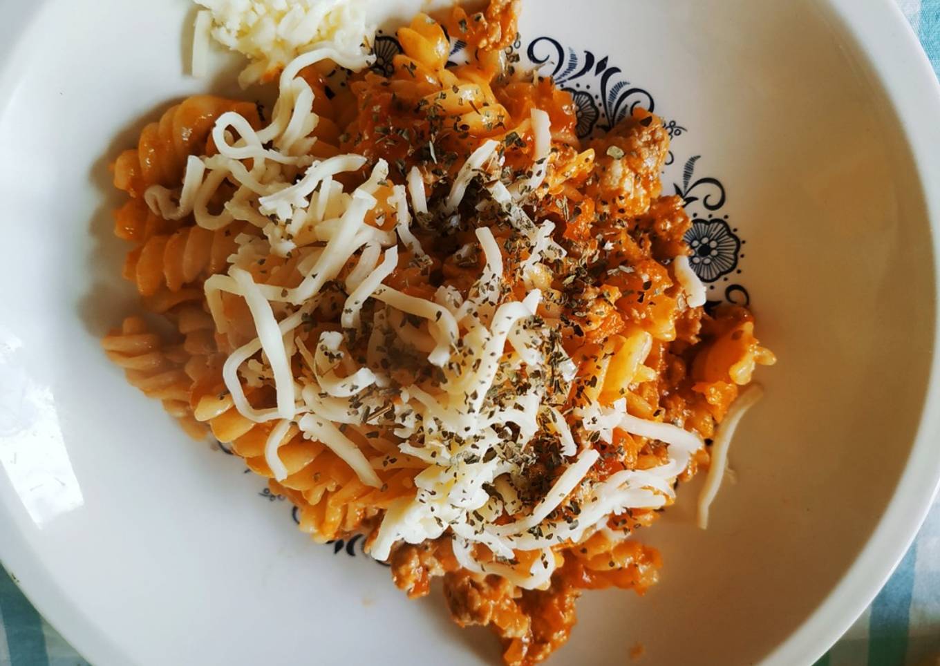Pasta con salsa boloñesa