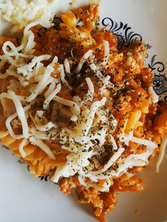 Una foto de Pasta con salsa boloñesa