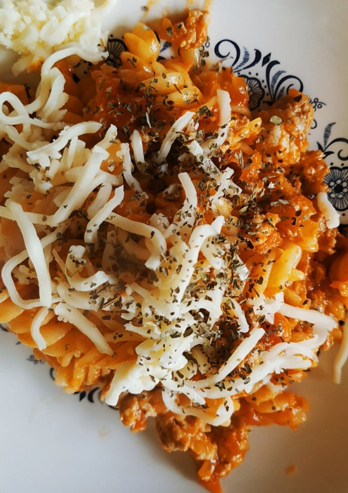 Una foto de Pasta con salsa boloñesa