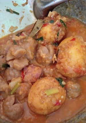 Foto resep Balado telur bakso