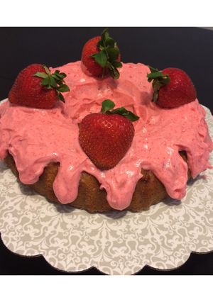 Una foto de Pastel de fresas 🍓