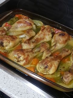 Una foto de Jamoncitos de pollo asados