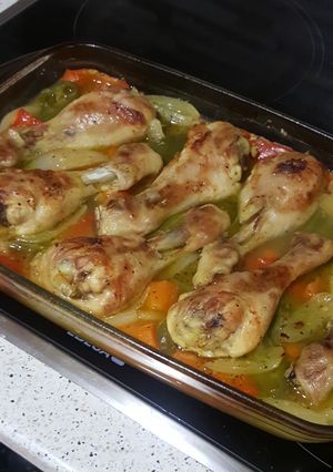 Una foto de Jamoncitos de pollo asados