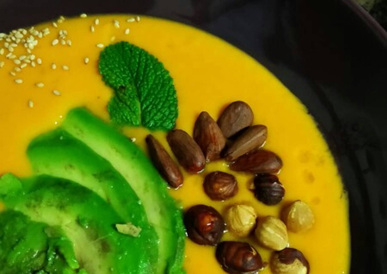 Crema templada de calabaza, zanahoria y jengibre