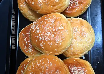 Resep Mudah Burger Buns (tanpa telur) “empuuk” Gurih Mantul