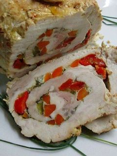 Una foto de Arrollado de lomo de cerdo horneado (dietético)
