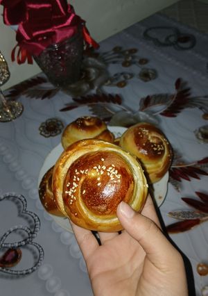 A picture of Homemade Soft Sesame Buns.