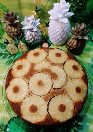 Une photo de 🍍Gâteau au yaourt et à l'ananas caramélisé (sans gluten)