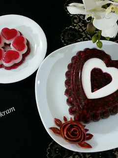 عکسی از دستور ژله قلبی