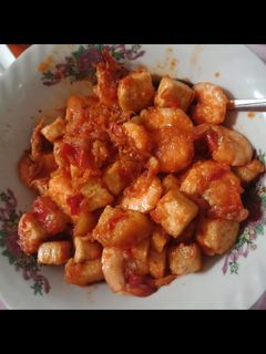 Foto resep Sambal udang tahu balado