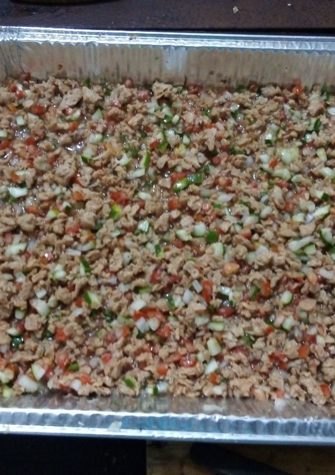 Una foto de Ceviche de soya texturizada ranchero de tres chiles verdes y vinagre madre o piña de casa Correa
