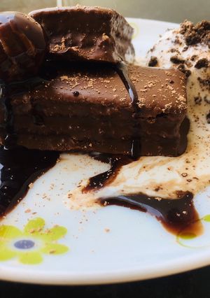 A picture of Chocolate vanilla bar.