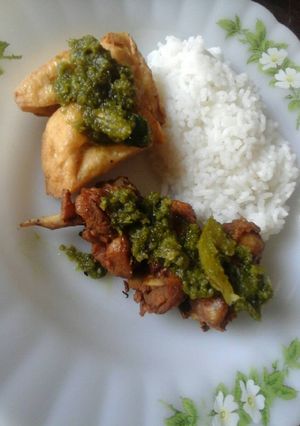 Foto resep Ayam goreng sambal ijo praktis syekaliii😍