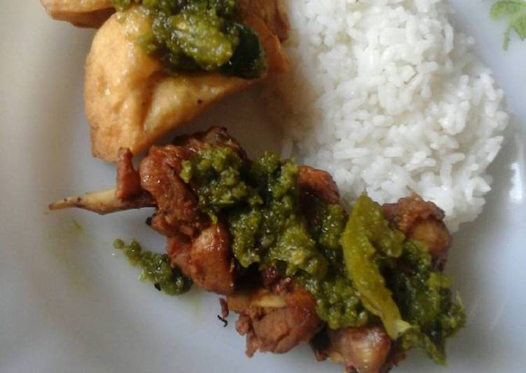 Ayam goreng sambal ijo praktis syekaliii😍