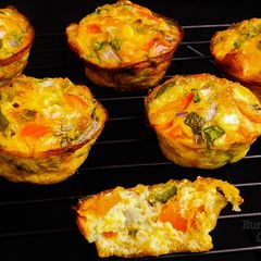A picture of Egg Omelette Muffins #bakingforkids.