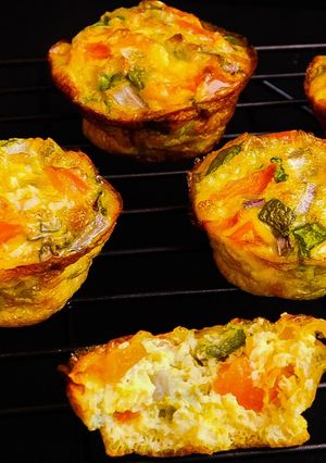 A picture of Egg Omelette Muffins #bakingforkids.