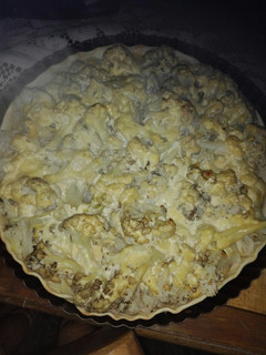 Una foto de Tarta simple de coliflor